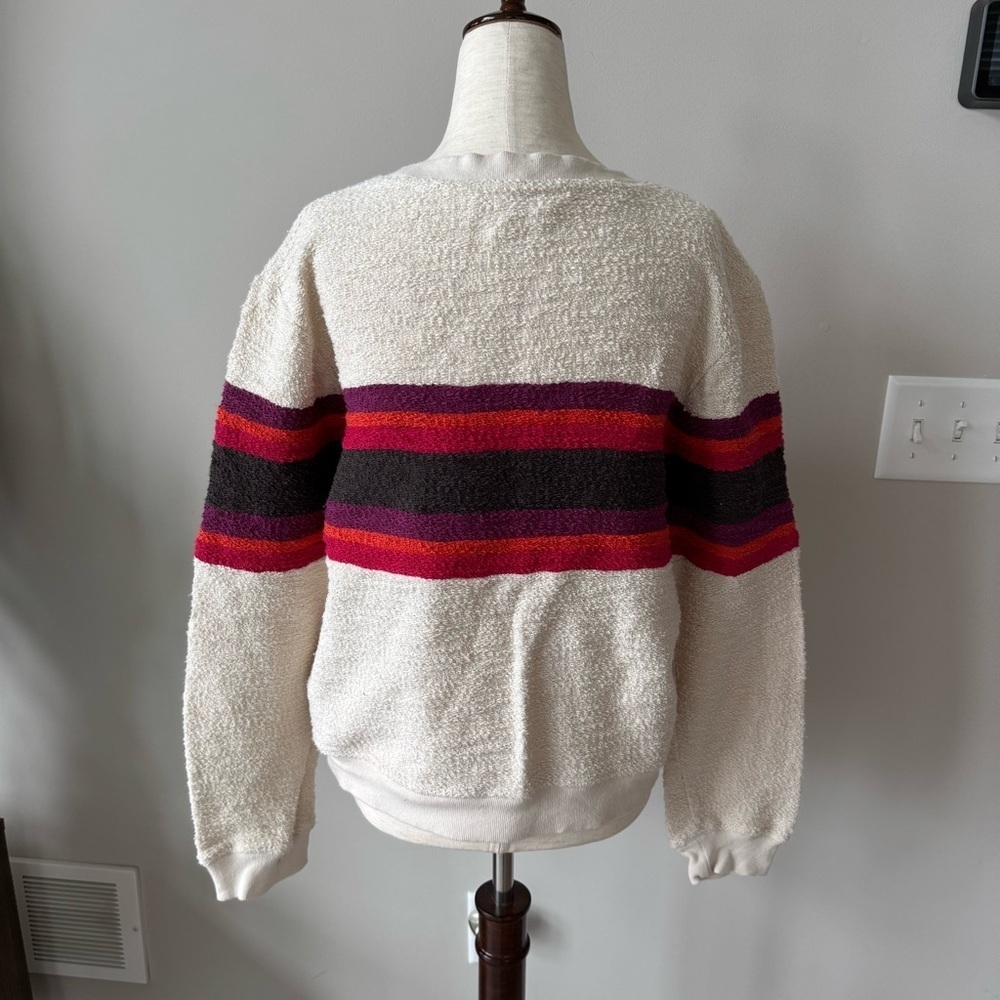 Faherty Vista Stripe Pullover Sweatshirt Color: Liftside - 100% Organic Cotton - Picture 6 of 12